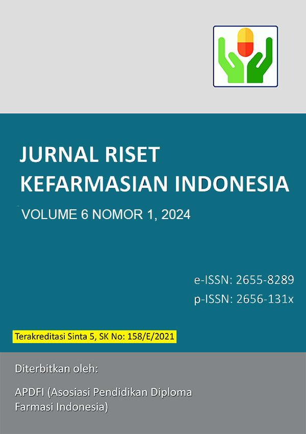 					View Vol. 6 No. 1 (2024): Jurnal Riset Kefarmasian Indonesia
				