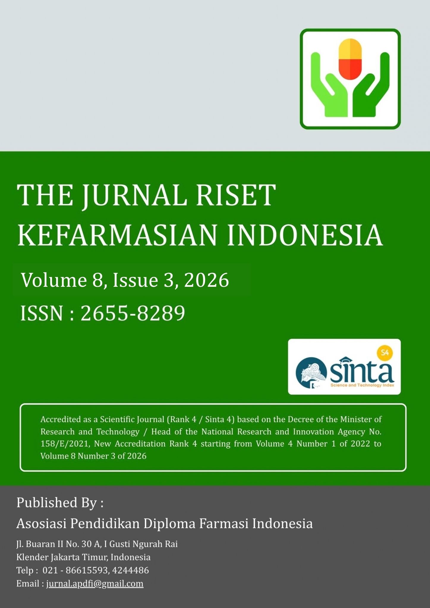 					View Vol. 8 No. 3 (2026): Jurnal Riset Kefarmasian Indonesia
				