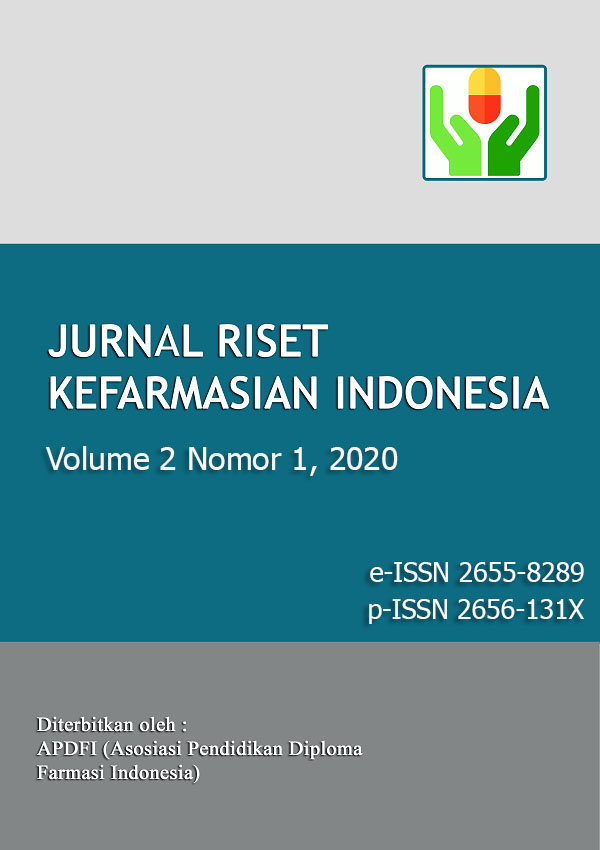 					View Vol. 2 No. 1 (2020): Jurnal Riset Kefarmasian Indonesia
				